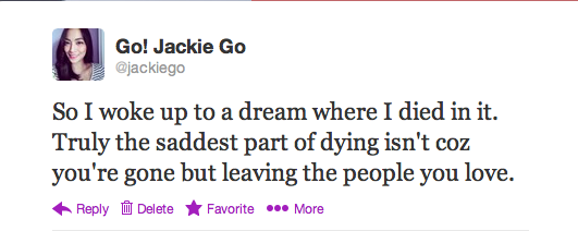 Dying Tweet