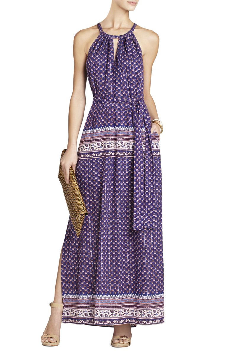 BCBG13 MIA PRINTED MAXI DRESS
