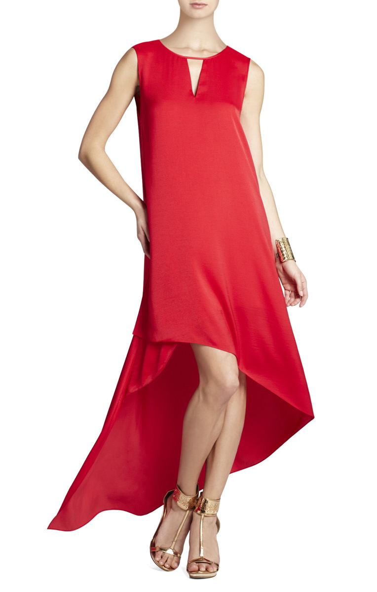 BCBG23 WILLOW ASYMMETRICAL HEM TANK DRESS