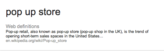 PopUpmeaning