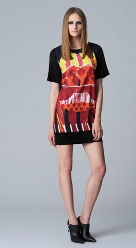 Versace Jeans Silk Printed Dress