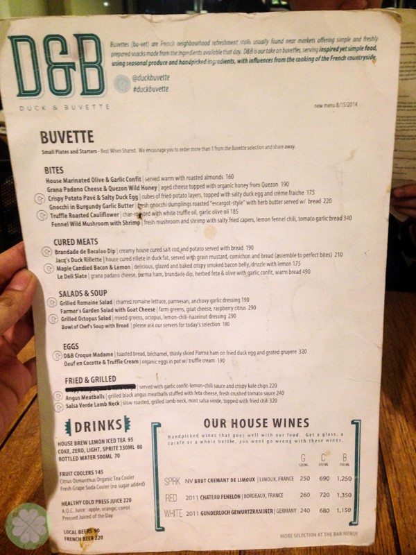 Duck&Buvette_Menu