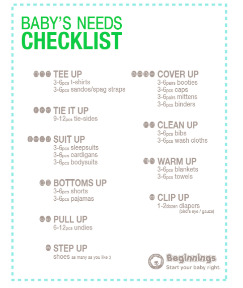 BeginningsBabyChecklist