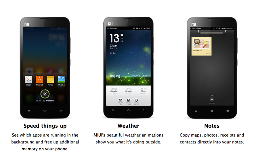 Xiaomi Redmi  Features