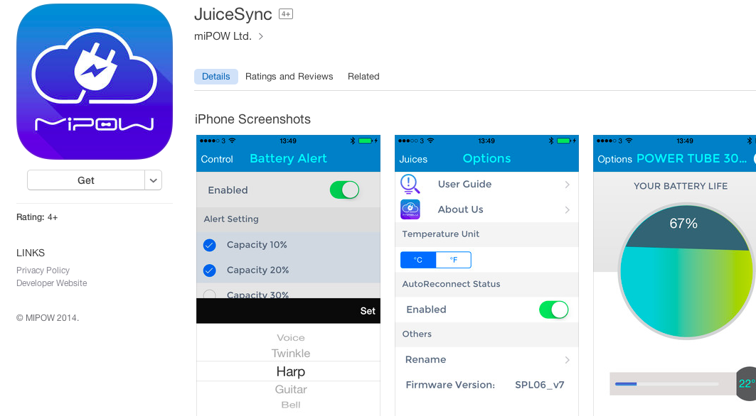 MiPow Juice App