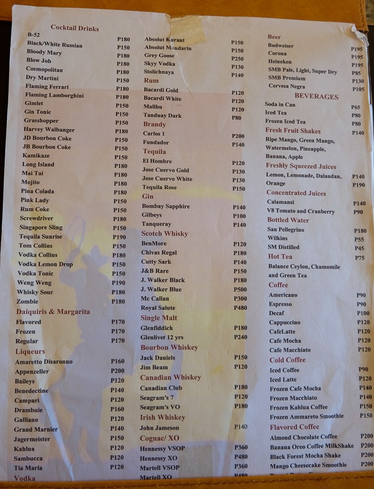 HighlandsPrimeSteakhouse_EstanciaMall_Menu_Beverages