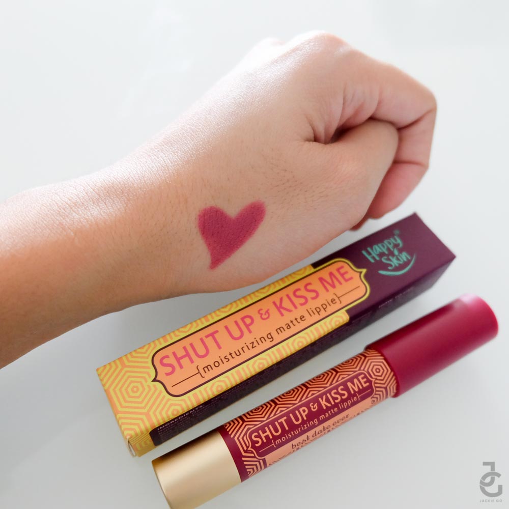 HappySkin_ShutUp&KissMe_MoisturizingMatLippie_BestDateEverSwatch