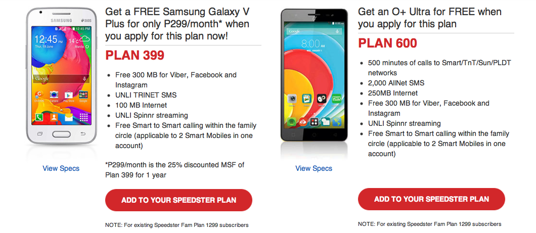 Speedster Fam Plan 1299 free phone 2