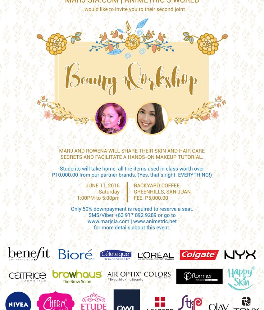 Beauty Workshop By Marj Sia  & Rowena Lei